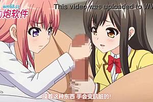 Kawaii Hime, the cute schoolgirl from the anime, squirts while eating a soybean meat sandwich