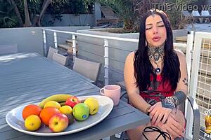 Laeticia is a beautiful woman with an amazing set of large breasts and a perfect slim body, she is an amateur in the sexual pleasures of her girlfriend