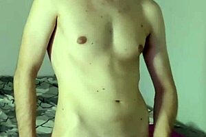 smartphone solo masturbation on webcam, cumming with face 😏