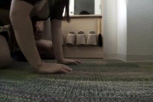 An amateur video of a romantic sex with an Asian cutie in a hotel room