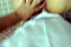Shaved pussy amateur gets wet and wild in anal sex video
