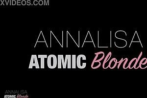 Blonde Italian beauty enjoys first anal experience with toys