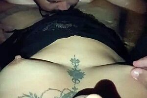 Hot wife and friend get a steamy poolside threesome