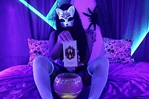 Alicia's vibrator adventure continues on Halloween night