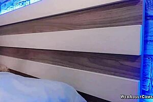 Small tits Japanese babe masturbates on webcam with finesse