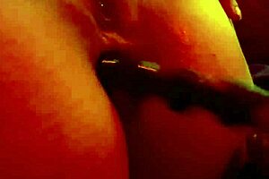 Wife's tight ass hole gets fucked by a big toy and she cums