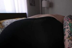 Muscular boyfriend dominates tattooed slut in rough sex