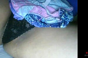 Young girlfriend's solo play on webcam