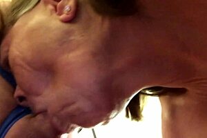 Slutty nurse gets it deep in her throat amateur video