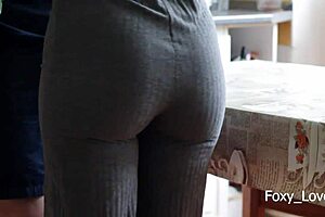 Petite blonde gets fucked hard on kitchen countertop