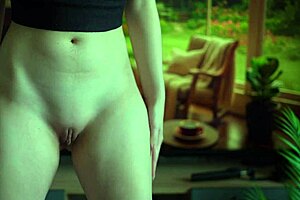 Trying on panties and pissing a lot while standing up