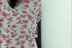 Solo girl dancing in lingerie, showing her big ass
