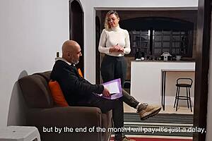 Evicted renter has sex with collector for a steamy scene