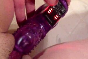 little friend helps with hand and pussy