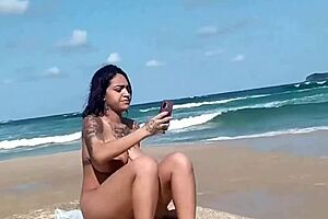 African couple enjoys rough sex on the beach with big cocks