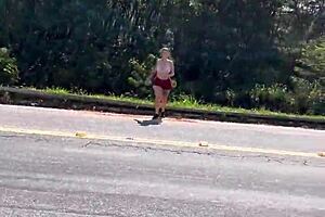 Public street sex with a prostitute on a highway