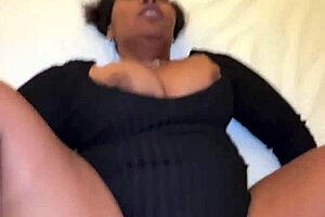 A girl was fucked while taking a massive cock and talking dirty
