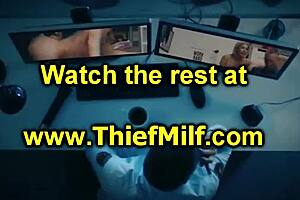 Sexy Tattooed Milf Deep Throats At Work After Cavity Search! 🔥