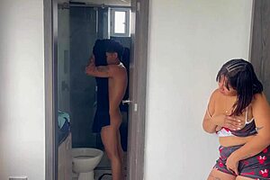 My stepmother always spies on me while bathing