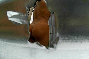 Latina woman recorded in a outdoor cabin