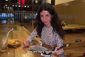 I cum on girl’s face in public bar