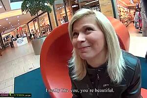 Mall Cuties Tease with Sexy Public Flirting