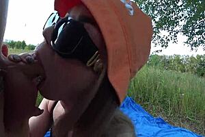 Cute teen enjoys sex after a walk with her friend.