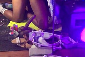 Slim thick ebony cowgirl loves being my 3 hole slut