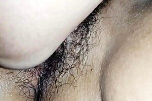 Filipina girlfriend receives close-up pussy licking from boyfriend