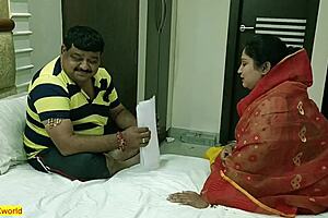 Middle Aged Desi Wife Tackles Husband's Issue with Erotic Action