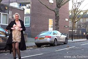 blonde amber west flashing upskirt in public footage