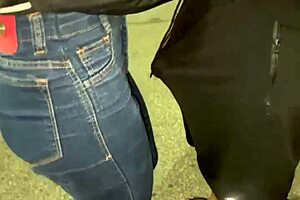 Wife enjoys herself with another man in public while her husband watches. They head to a private spot for an intense session until the friend can't hold back.
