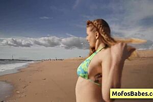 i’m a naughty busty blonde teen sahara skye sucking charles dera at the beach.