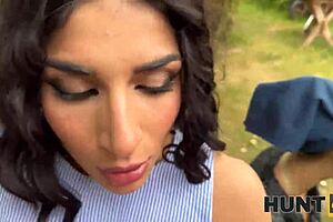 Hey, wanna see me ride this hot brunette in POV while her family catches us?
