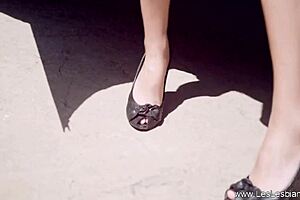 Beautiful lesbians kissing and loving with fingering and masturbation in mature setting