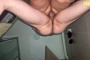 Risky bathroom anal with cheating 18yo Latina teen
