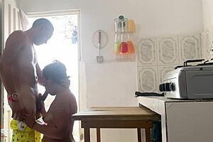 I catch my sister-in-law in the kitchen and go straight for her tight rear.