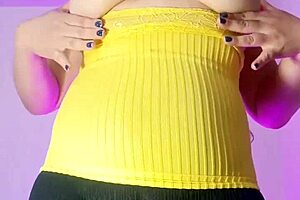 Latina cheating wife in leggings films for stepson