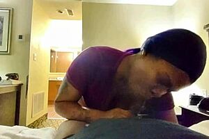 Blow and go with sloppy deepthroat extras