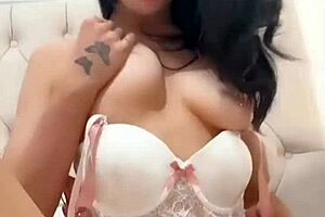 Horny American Exchange Student Girlfriend Masturbates on Webcam