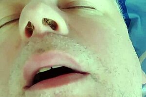 German cutie shows intense orgasm close-up on her face