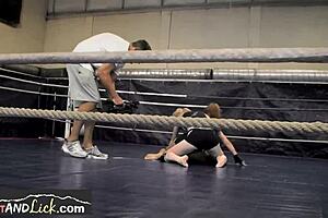 Hey, wanna see European lesbian babes wrestling with passion in tight panties?