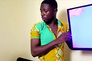 Oral twins team up for bareback action in Africa