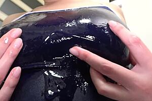 Ever seen a busty Japanese cosplay milf in a private bath?
