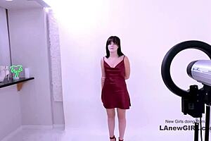 Shy teen brunette nailed hard at modeling audition