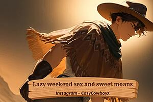 Moaning tenderly during sex with muscular guy