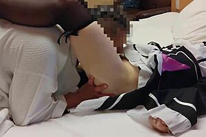 japanese maid in cosplay gives sensual blowjob with creampie finish