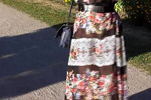 hairy mature flashing in the park upskirt dress