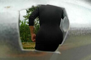 bbw woman recorded in outdoor cabin sneak peek