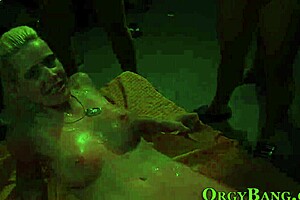 blonde babe craving that wild orgy gangbang action